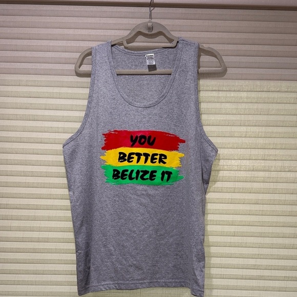Other - Gray Tank Top with Colorful Graphic